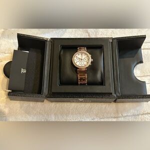 Randy Jackson Timepieces Sport Watch - gold and tortoiseshell band